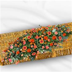 Tangerine Mixed Casket Spray 