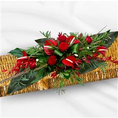 Architectural Red Casket Spray