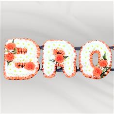 Tangerine Floral Letters