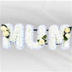 White Floral Letters