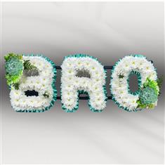 Succulent Green Trim Floral Letters