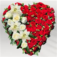 Large Rose &amp; Lily Heart