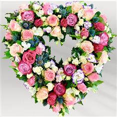 Pastel Rose Open Heart Tribute