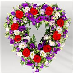 Purple &amp; Red Open Heart