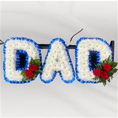 Red White Blue Floral Letters