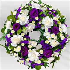 Purple &amp; White Wreath