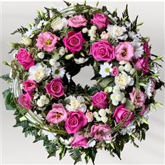 Pink &amp; White Wreath