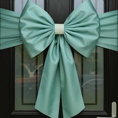 Eucalyptus Mint Satin Door Bow Luxury
