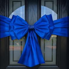 Royal Blue Satin Door Bow