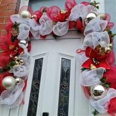 Outdoor Gold &amp; Red Garland