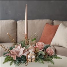 Pink and Gold Artificial Centrepiece