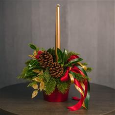 Red Taper Candle Arrangement 