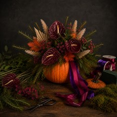 Autumn Real Pumpkin Flower Display Workshop